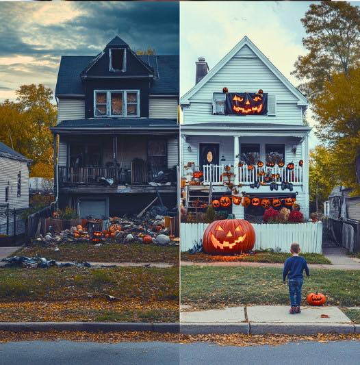 Boy Decks Out An Old Lady’s House For Halloween To Make Her Feel Like The Holiday Is Worth Celebrating