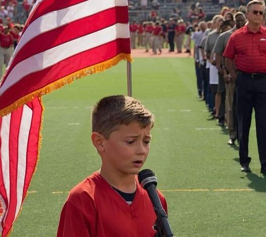 Emotional impact: 10-year-old wows with national anthem, brings tears to grown men