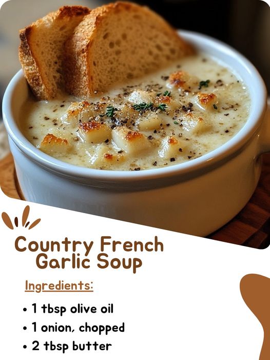 Country French Garlic Soup Recipe